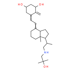 ChemSpider 2D Image | 5-[2-(1-{1-[(2-Hydroxy-2-methylpropyl)amino]-2-propanyl}-7a-methyloctahydro-4H-inden-4-ylidene)ethylidene]-4-methylene-1,3-cyclohexanediol | C26H43NO3