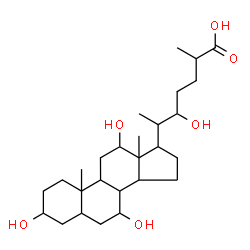 ChemSpider 2D Image | 3,7,12,22-Tetrahydroxycholestan-26-oic acid | C27H46O6