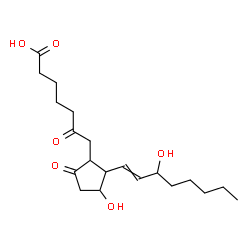 ChemSpider 2D Image | 11,15-Dihydroxy-6,9-dioxoprost-13-en-1-oic acid | C20H32O6