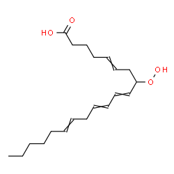 ChemSpider 2D Image | 8-Hydroperoxy-5,9,11,14-icosatetraenoic acid | C20H32O4