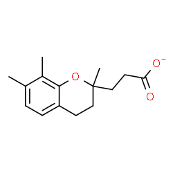 ChemSpider 2D Image | 3-(2,7,8-Trimethyl-3,4-dihydro-2H-chromen-2-yl)propanoate | C15H19O3