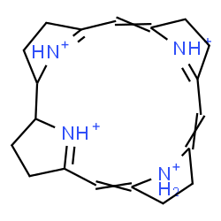 ChemSpider 2D Image | 2,3,7,8,12,13,17,18,19,22-decahydro-1H-corrin-21,22,23,24-tetraium | C19H26N4