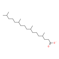 ChemSpider 2D Image | 4,8,12,16-Tetramethylheptadecanoate | C21H41O2