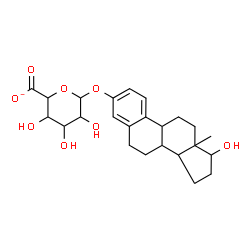 ChemSpider 2D Image | 17-Hydroxyestra-1(10),2,4-trien-3-yl hexopyranosiduronate | C24H31O8