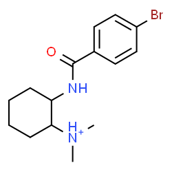 ChemSpider 2D Image | 2-[(4-Bromobenzoyl)amino]-N,N-dimethylcyclohexanaminium | C15H22BrN2O
