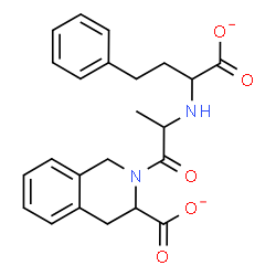 ChemSpider 2D Image | 2-[N-(1-Carboxylato-3-phenylpropyl)alanyl]-1,2,3,4-tetrahydro-3-isoquinolinecarboxylate | C23H24N2O5