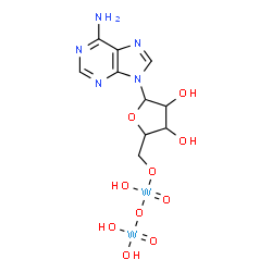 ChemSpider 2D Image | [5-(6-aminopurin-9-yl)-3,4-dihydroxy-tetrahydrofuran-2-yl]methoxy-(dihydroxy-oxo-tungstenio)oxy-hydroxy-oxo-tungsten | C10H15N5O10W2