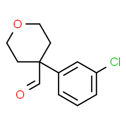 ChemSpider 2D Image | 4-(3-CHLOROPHENYL)TETRAHYDROPYRAN-4-CARBOXALDEHYDE | C12H13ClO2