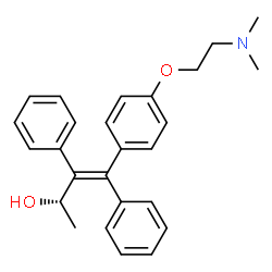 ChemSpider 2D Image | (2S,3E)-4-{4-[2-(Dimethylamino)ethoxy]phenyl}-3,4-diphenyl-3-buten-2-ol | C26H29NO2