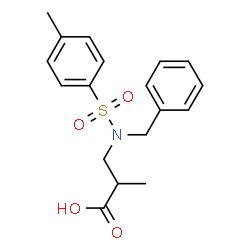 ChemSpider 2D Image | 3-[Benzyl-(toluene-4-sulfonyl)amino]-2-methyl-propionic acid | C18H21NO4S