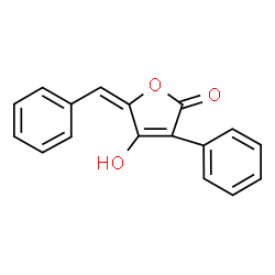 ChemSpider 2D Image | (5E)-5-Benzylidene-4-hydroxy-3-phenyl-2(5H)-furanone | C17H12O3