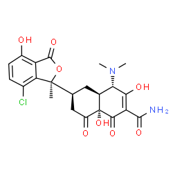ChemSpider 2D Image | Isochlortetracycline | C22H23ClN2O8