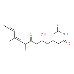ChemSpider 2D Image | 4-(2-Hydroxy-5,7-dimethyl-4-oxo-6,8-decadien-1-yl)-2,6-piperidinedione | C17H25NO4