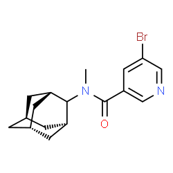 ChemSpider 2D Image | N-[(1r,3r,5r,7r)-Adamantan-2-yl]-5-bromo-N-methylnicotinamide | C17H21BrN2O