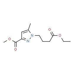 ChemSpider 2D Image | methyl 1-(4-ethoxy-4-oxobutyl)-5-methylpyrazole-3-carboxylate | C12H18N2O4
