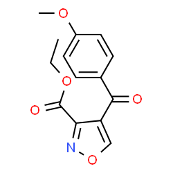 ChemSpider 2D Image | Ethyl 4-(4-methoxybenzoyl)-3-isoxazolecarboxylate | C14H13NO5