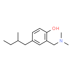ChemSpider 2D Image | 2-[(Dimethylamino)methyl]-4-(2-methylbutyl)phenol | C14H23NO