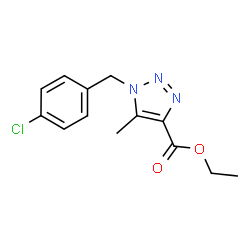 ChemSpider 2D Image | Ethyl 1-(4-chlorobenzyl)-5-methyl-1H-1,2,3-triazole-4-carboxylate | C13H14ClN3O2