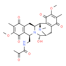 ChemSpider 2D Image | N-{[(1S,2S,10R,12S,13R)-12-Hydroxy-7,18-dimethoxy-6,17,21-trimethyl-5,8,16,19-tetraoxo-11,21-diazapentacyclo[11.7.1.0~2,11~.0~4,9~.0~15,20~]henicosa-4(9),6,15(20),17-tetraen-10-yl]methyl}-2-oxopropana
mide | C28H31N3O9