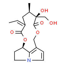 ChemSpider 2D Image | (15Z)-12,18-Dihydroxy-3,8-didehydrosenecionan-11,16-dione | C18H23NO6