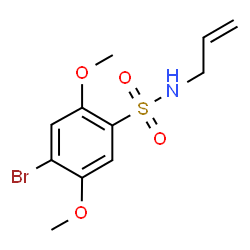 ChemSpider 2D Image | N-Allyl-4-bromo-2,5-dimethoxybenzenesulfonamide | C11H14BrNO4S