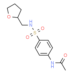 ChemSpider 2D Image | N-{4-[(Tetrahydro-2-furanylmethyl)sulfamoyl]phenyl}acetamide | C13H18N2O4S