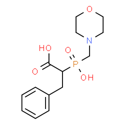 ChemSpider 2D Image | 2-[Hydroxy(4-morpholinylmethyl)phosphoryl]-3-phenylpropanoic acid | C14H20NO5P
