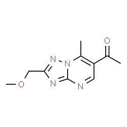 ChemSpider 2D Image | 1-[2-(Methoxymethyl)-7-methyl[1,2,4]triazolo[1,5-a]pyrimidin-6-yl]ethanone | C10H12N4O2
