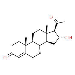 ChemSpider 2D Image | 16?-hydroxyprogesterone | C21H30O3