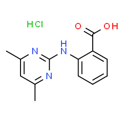 ChemSpider 2D Image | 2-[(4,6-dimethylpyrimidin-2-yl)amino]benzoic acid hydrochloride | C13H14ClN3O2