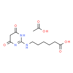 ChemSpider 2D Image | 6-[(4,6-Dioxo-1,4,5,6-tetrahydro-2-pyrimidinyl)amino]hexanoic acid acetate (1:1) | C12H19N3O6