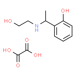 ChemSpider 2D Image | 2-{1-[(2-Hydroxyethyl)amino]ethyl}phenol ethanedioate (1:1) | C12H17NO6