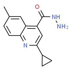 ChemSpider 2D Image | 2-Cyclopropyl-6-methyl-4-quinolinecarbohydrazide | C14H15N3O