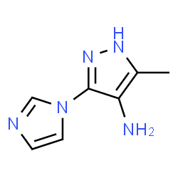 ChemSpider 2D Image | 3-(imidazol-1-yl)-5-methyl-2H-pyrazol-4-amine | C7H9N5