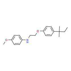 ChemSpider 2D Image | 4-Methoxy-N-{2-[4-(2-methyl-2-butanyl)phenoxy]ethyl}aniline | C20H27NO2