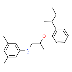 ChemSpider 2D Image | N-[2-(2-sec-Butylphenoxy)propyl]-3,5-dimethylaniline | C21H29NO