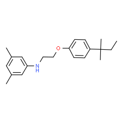 ChemSpider 2D Image | 3,5-Dimethyl-N-{2-[4-(2-methyl-2-butanyl)phenoxy]ethyl}aniline | C21H29NO