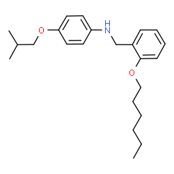 ChemSpider 2D Image | N-[2-(Hexyloxy)benzyl]-4-isobutoxyaniline | C23H33NO2