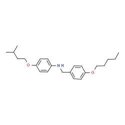 ChemSpider 2D Image | 4-(3-Methylbutoxy)-N-[4-(pentyloxy)benzyl]aniline | C23H33NO2