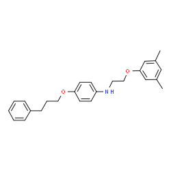 ChemSpider 2D Image | N-[2-(3,5-Dimethylphenoxy)ethyl]-4-(3-phenylpropoxy)aniline | C25H29NO2