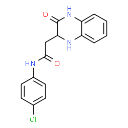 ChemSpider 2D Image | N-(4-chlorophenyl)-2-(3-oxo-2,4-dihydro-1H-quinoxalin-2-yl)acetamide | C16H14ClN3O2
