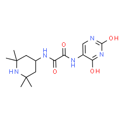 ChemSpider 2D Image | ethanediamide, N~1~-(2,4-dihydroxy-5-pyrimidinyl)-N~2~-(2,2,6,6-tetramethyl-4-piperidinyl)- | C15H23N5O4
