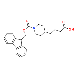 ChemSpider 2D Image | 4-(1-Fmoc-Piperidin-4-yl)-butyric acid | C24H27NO4