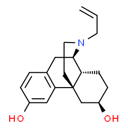 ChemSpider 2D Image | (6beta)-17-Allylmorphinan-3,6-diol | C19H25NO2