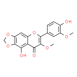 ChemSpider 2D Image | 5,4'-dihydroxy-3,3'-dimethoxy-6,7-methylenedioxyflavone | C18H14O8