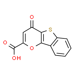 ChemSpider 2D Image | 4-Oxo-4H-[1]benzothieno[3,2-b]pyran-2-carboxylic acid | C12H6O4S