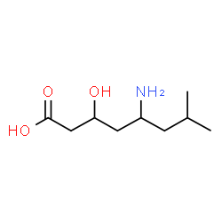 ChemSpider 2D Image | 5-Amino-3-hydroxy-7-methyloctanoic acid | C9H19NO3