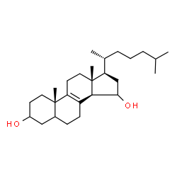 ChemSpider 2D Image | Cholest-8-ene-3,15-diol | C27H46O2