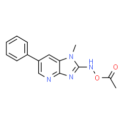 ChemSpider 2D Image | 1-{[(E)-(1-Methyl-6-phenyl-1,3-dihydro-2H-imidazo[4,5-b]pyridin-2-ylidene)amino]oxy}ethanone | C15H14N4O2
