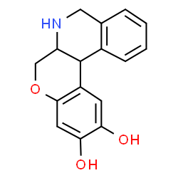 ChemSpider 2D Image | 6a,7,8,12b-Tetrahydro-6H-chromeno[3,4-c]isoquinoline-2,3-diol | C16H15NO3
